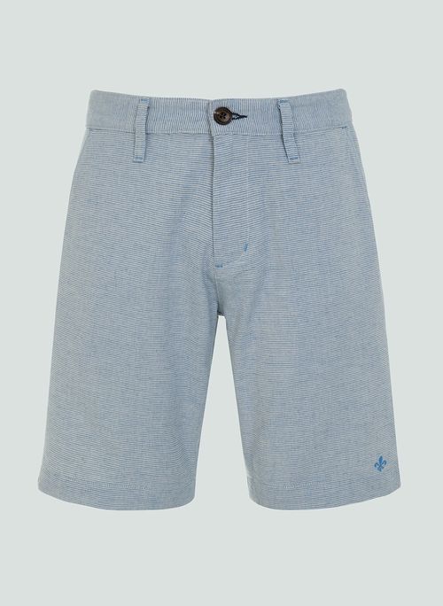 Bermuda Chino Slim Listrada Dudalina Masculina