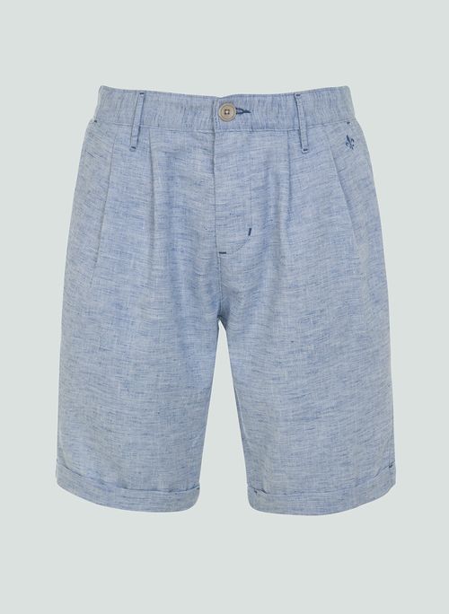 Bermuda Slim Sarja Textura Dudalina Masculina