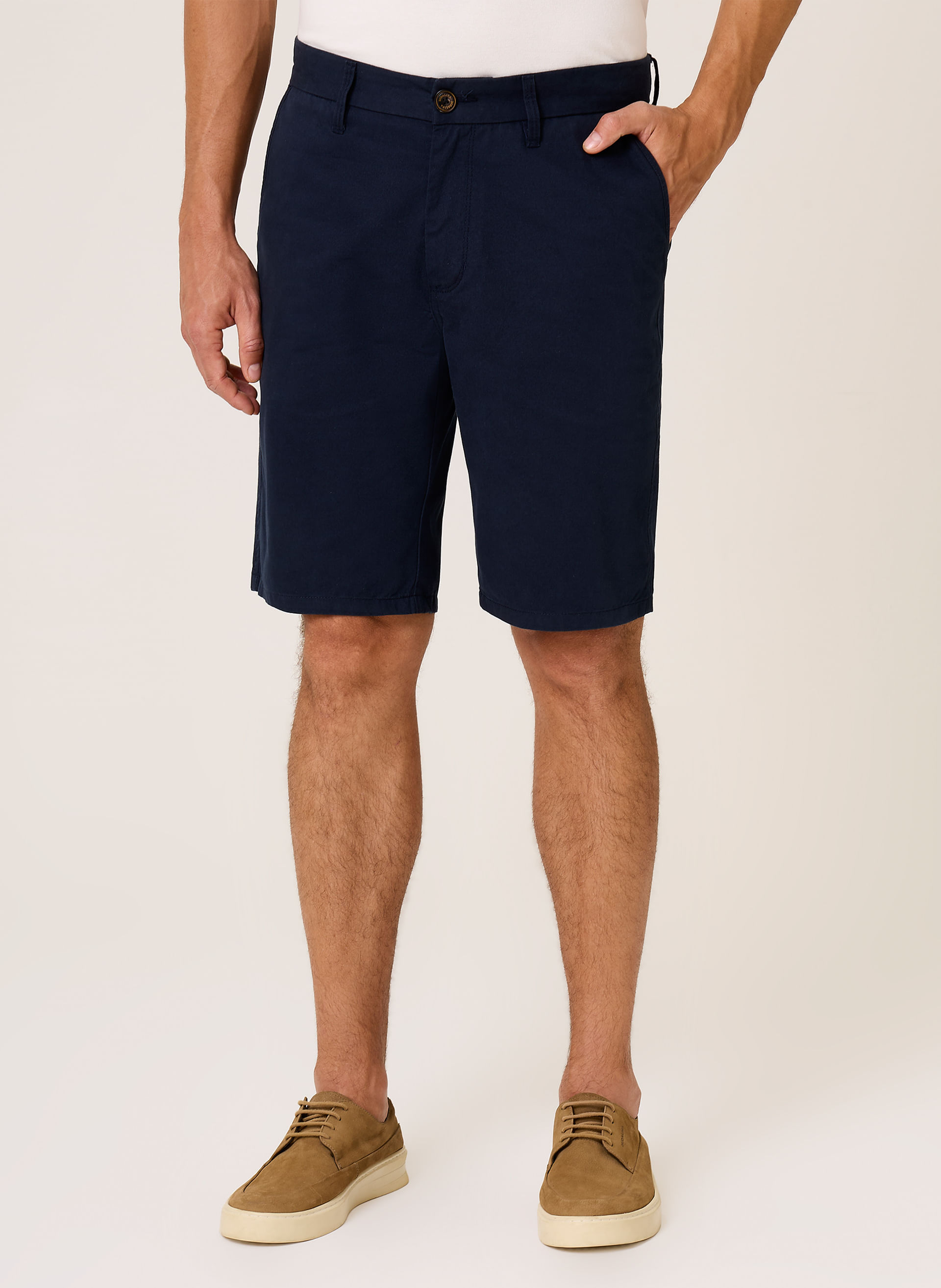 Bermuda Right Fit Chino Básica Dudalina Masculina