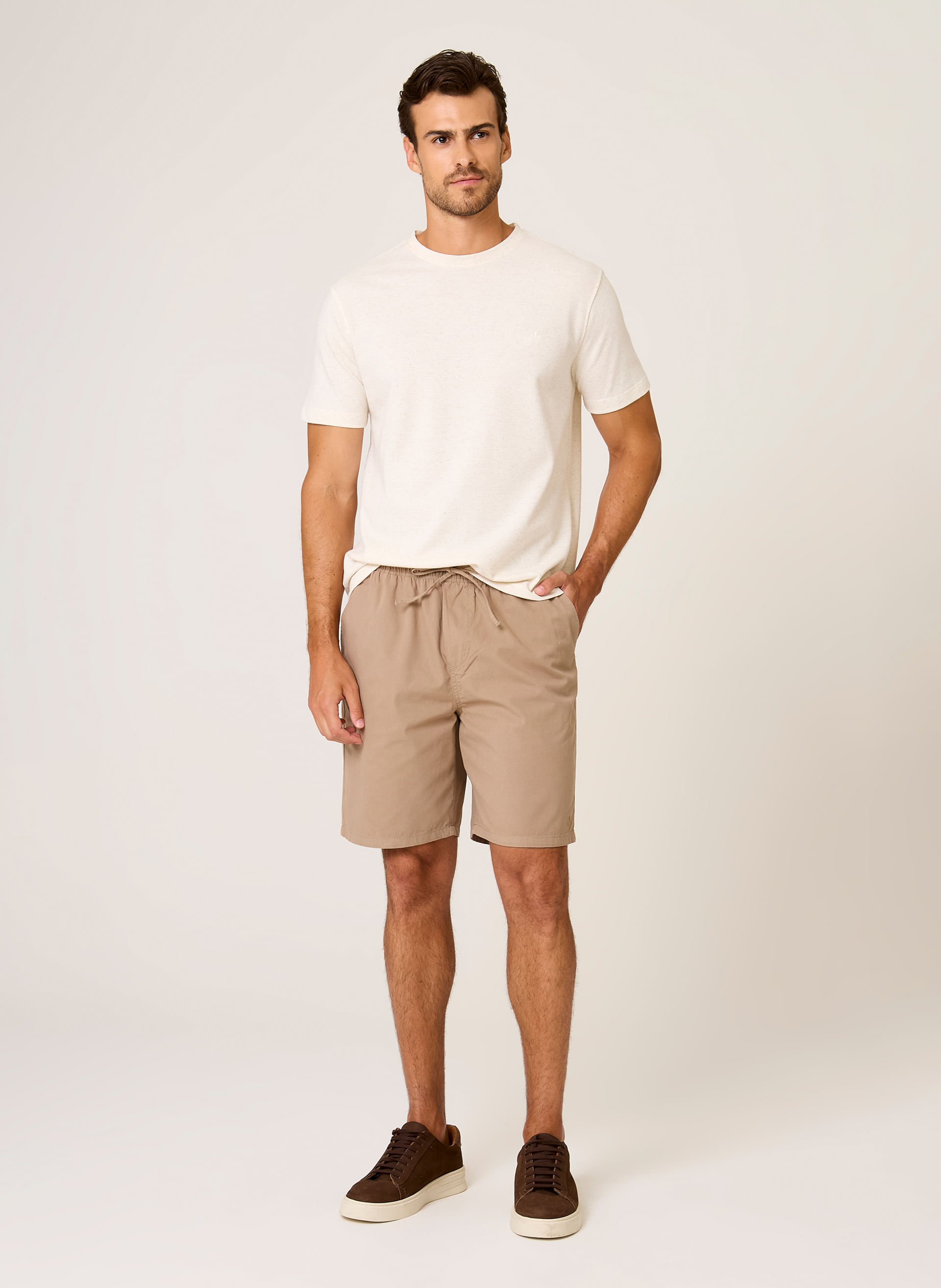 Bermuda Right Fit Elástico Dudalina Masculina