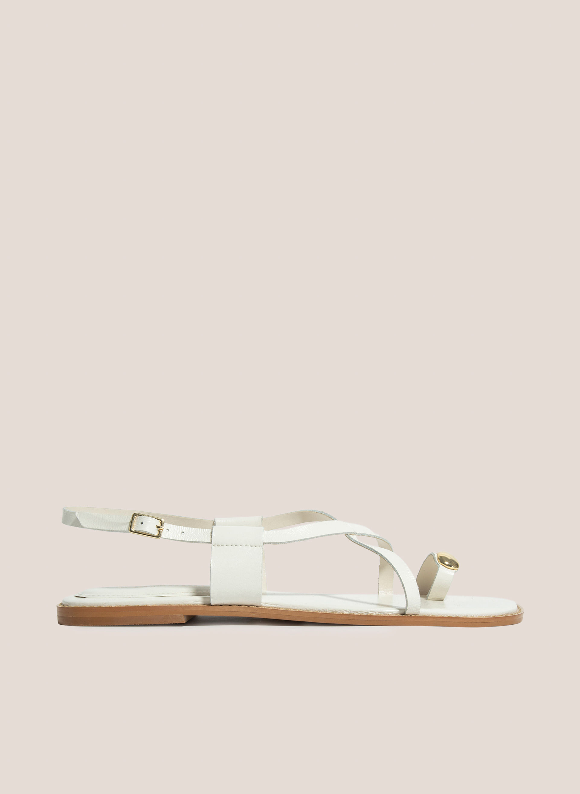 Rasteira Off White Dudalina Feminina
